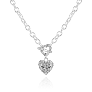 Juicy Couture Bling Heart Pendant Charm Κολιε γυναικεια ασημι | UFZG-36507