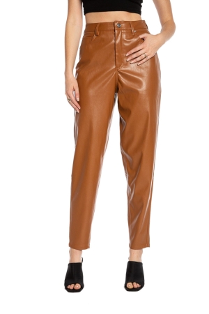 Juicy Couture Faux δερματινα Rodeo Barrel Leg Παντελονι γυναικεια καφε | EKQL-36957