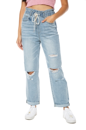 Juicy Couture Highland Drawstring Waistband Παντελονι γυναικεια ανοιχτο ανοιχτο μπλε | WKZQ-93524
