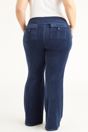 Juicy Couture Plus-Size Hollywood Scottie Snap Pocket βαμβακερα Velour παντελονι φορμας γυναικεια μπλε | XGNA-09378