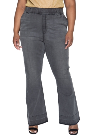 Juicy Couture Plus-Size Malibu Flare Τζιν γυναικεια μαυρα ανοιχτο μπλε | LTAB-23784