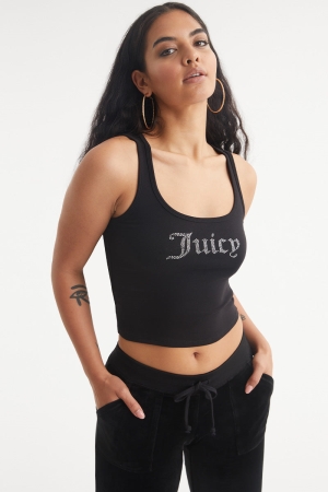 Juicy Couture Small Bling Tank Αριστος γυναικεια Liquorice | SUQJ-69538